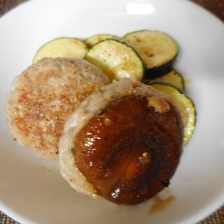 椎茸の肉詰めとズッキーニの七味焼き